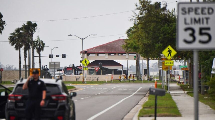 Civilian detained after 'violently engaging' security personnel at Florida Air Force base: report